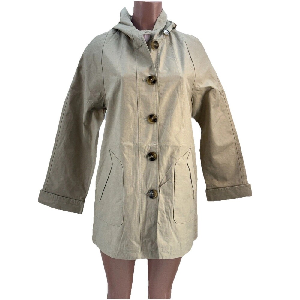 NEW Appleseed's Women's Jacket Coat Sz M Hooded Button Front | Quilted Puffer - Picture 3 of 12